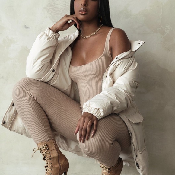 JLUXLABEL ASPEN LONG PUFFER COAT Ivory - S - Picture 9 of 13